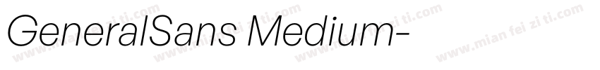 GeneralSans Medium字体转换